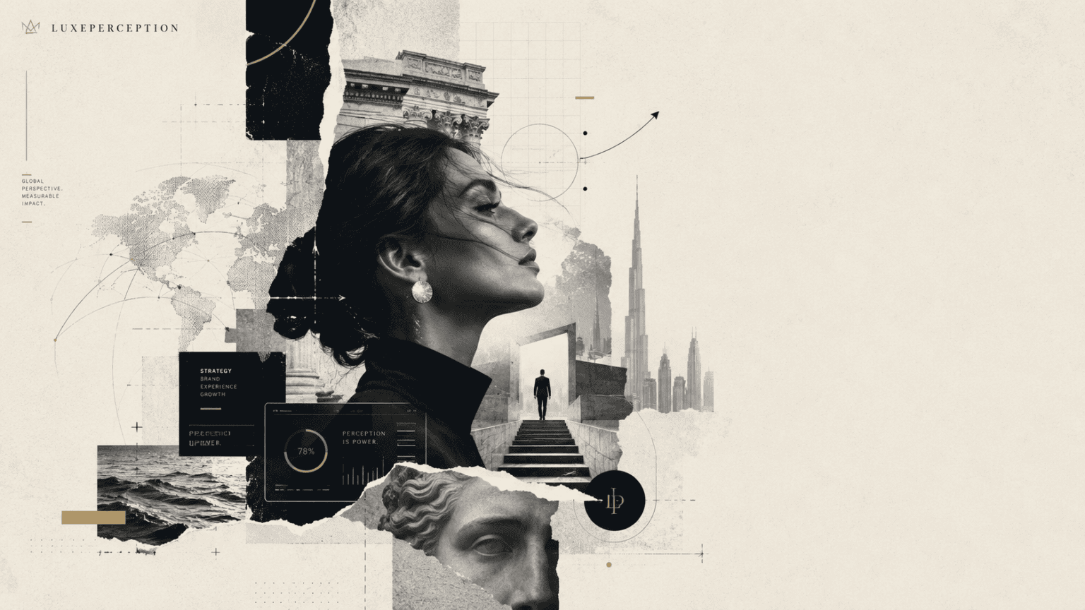 LuxePerception brand perspective editorial illustration