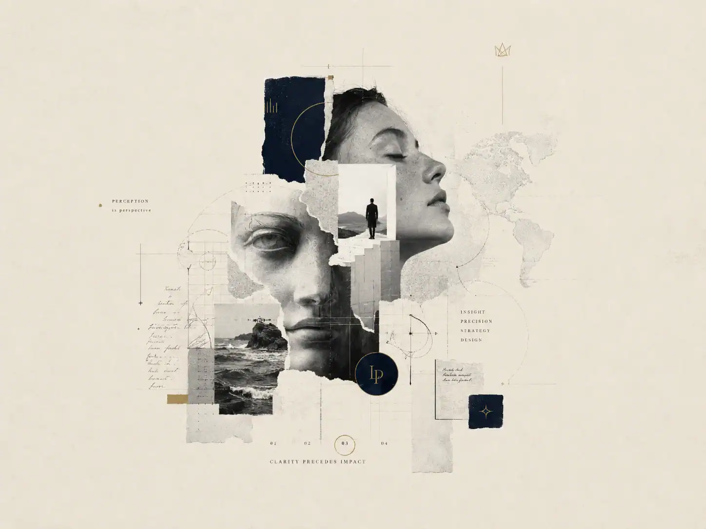 LuxePerception studio perspective editorial illustration